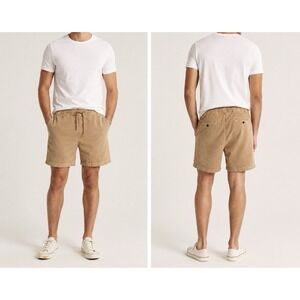 NEW! Abercrombie & Fitch Corduroy Shorts Cotton Blend Tan Men's SZ XL